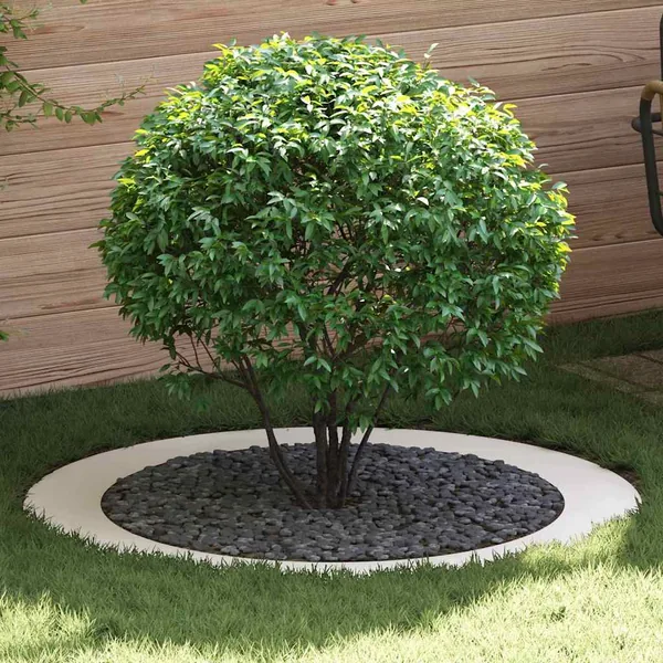 adapté pour anneau d'arbre plat Blanc Ø90/120 cm Acier