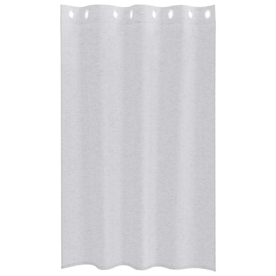 Rideau en Voile 2 pcs Gris clair 175 x 140 cm Polyester - 4
