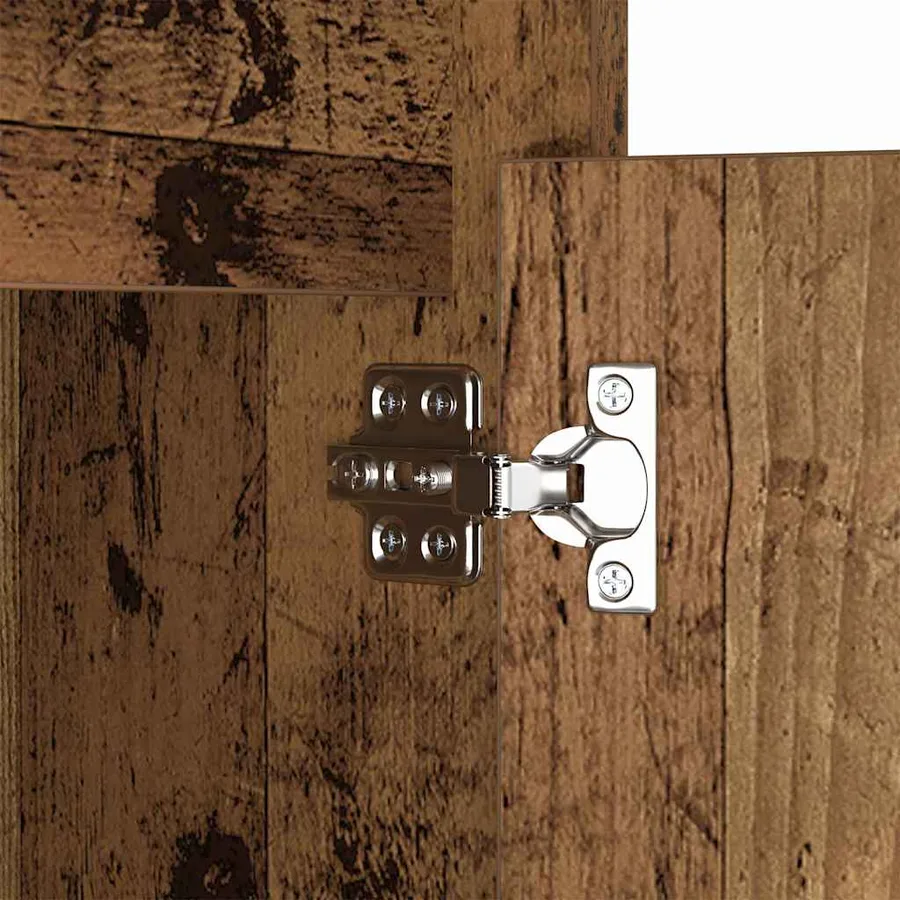 Armoire de chevet LED 2 pcs Bois ancien 38 x 34 x 61 cm - 10