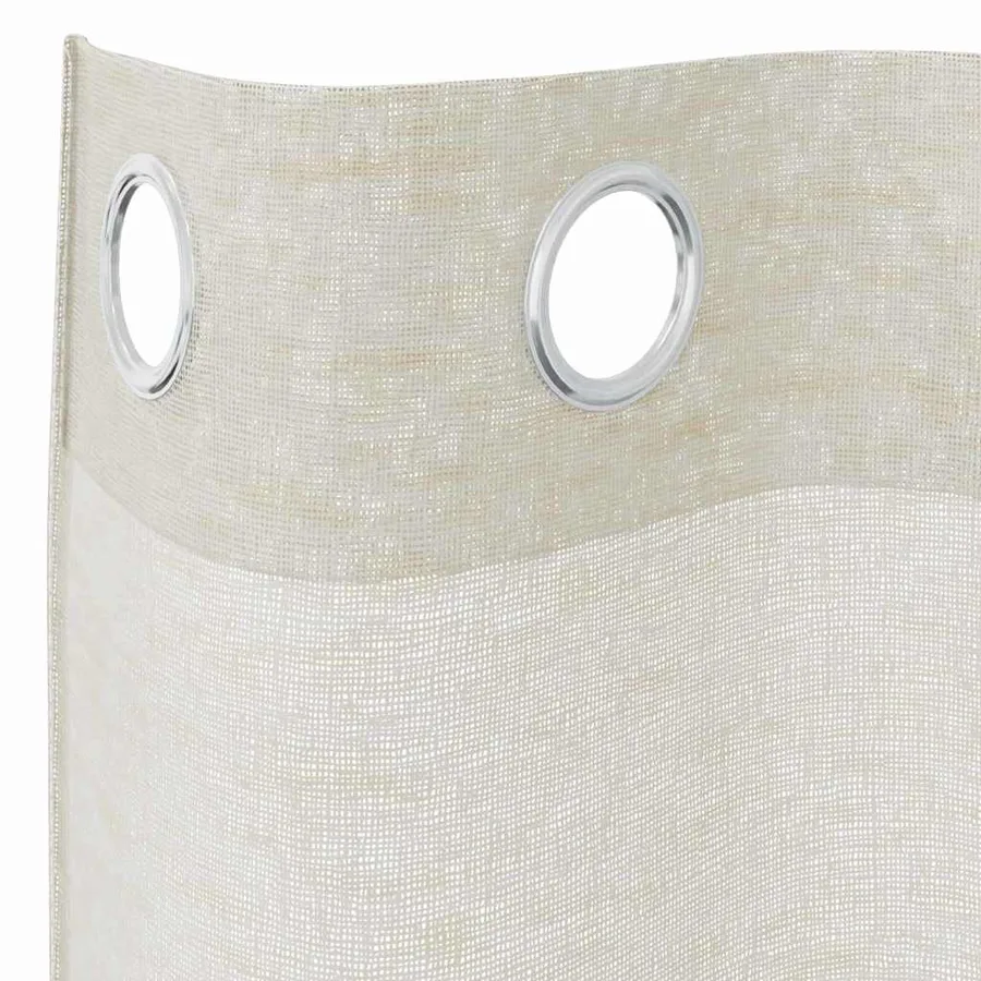Rideau en Voile 2 pcs Crème 140 x 140 cm Polyester - 5