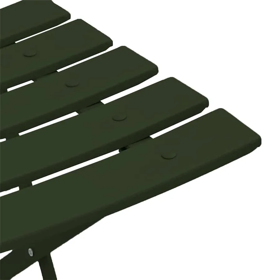 Chaise de jardin pliante 2 pcs Vert 42 x 46 x 82cm Métal - 8