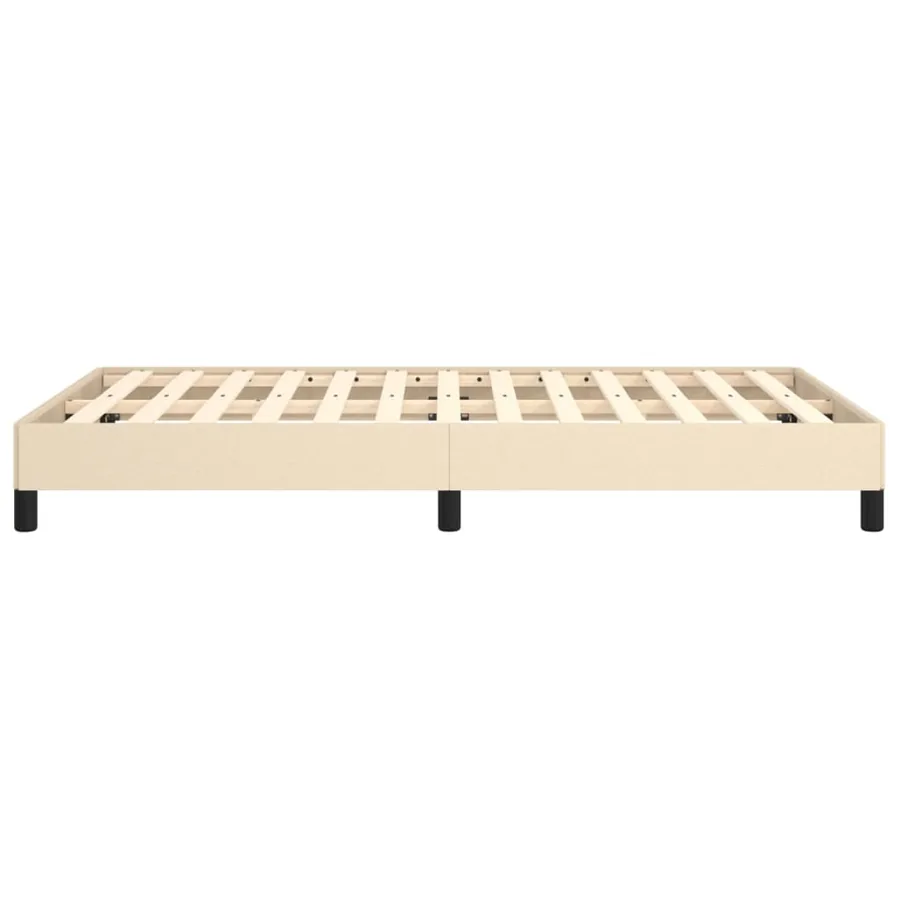 Cadre de lit sans matelas crème 120x200 cm tissu - 6
