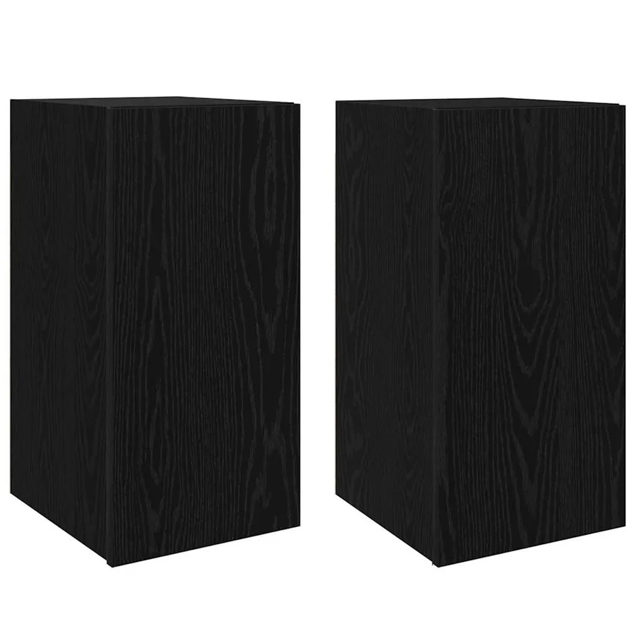 Meuble TV mural 2 pcs Chêne noir 30,5 x 30 x 60 cm - 2