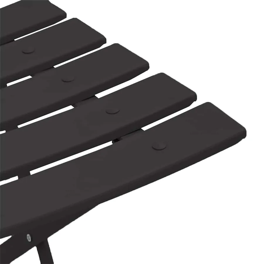Chaise de jardin pliante 2 pcs Anthracite 42 x 46 x 82cm Métal - 10