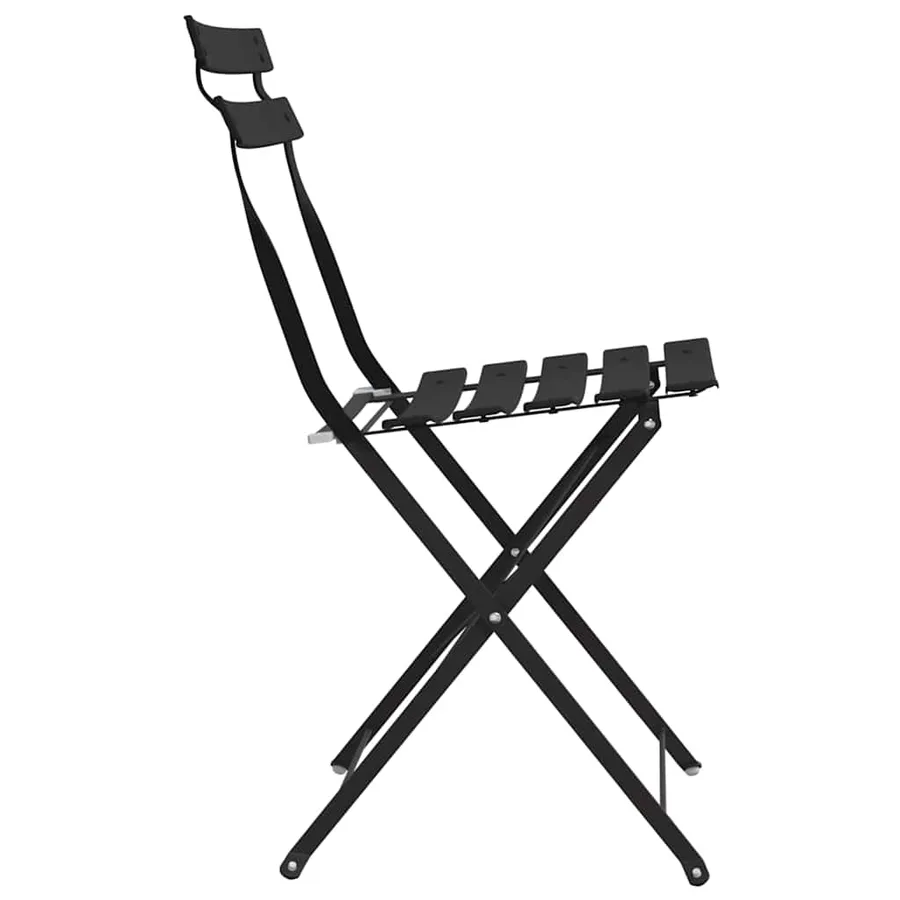 Chaise de jardin pliante 2 pcs Anthracite 42 x 46 x 82cm Métal - 6