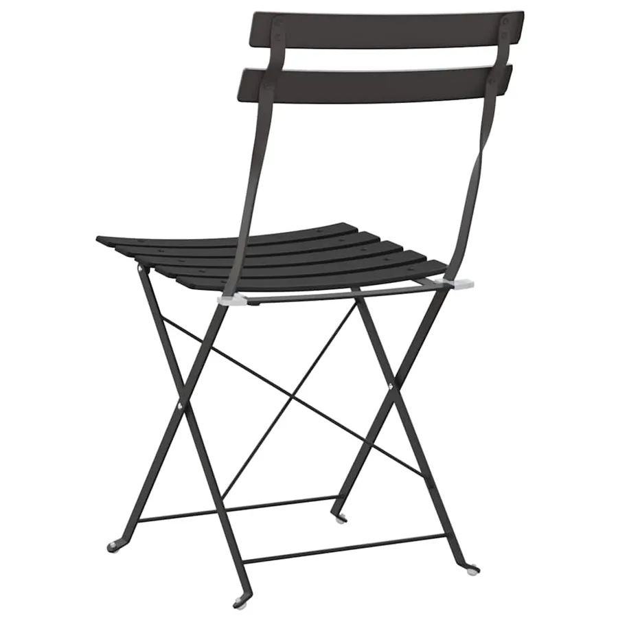 Chaise de jardin pliante 2 pcs Anthracite 42 x 46 x 82cm Métal - 7