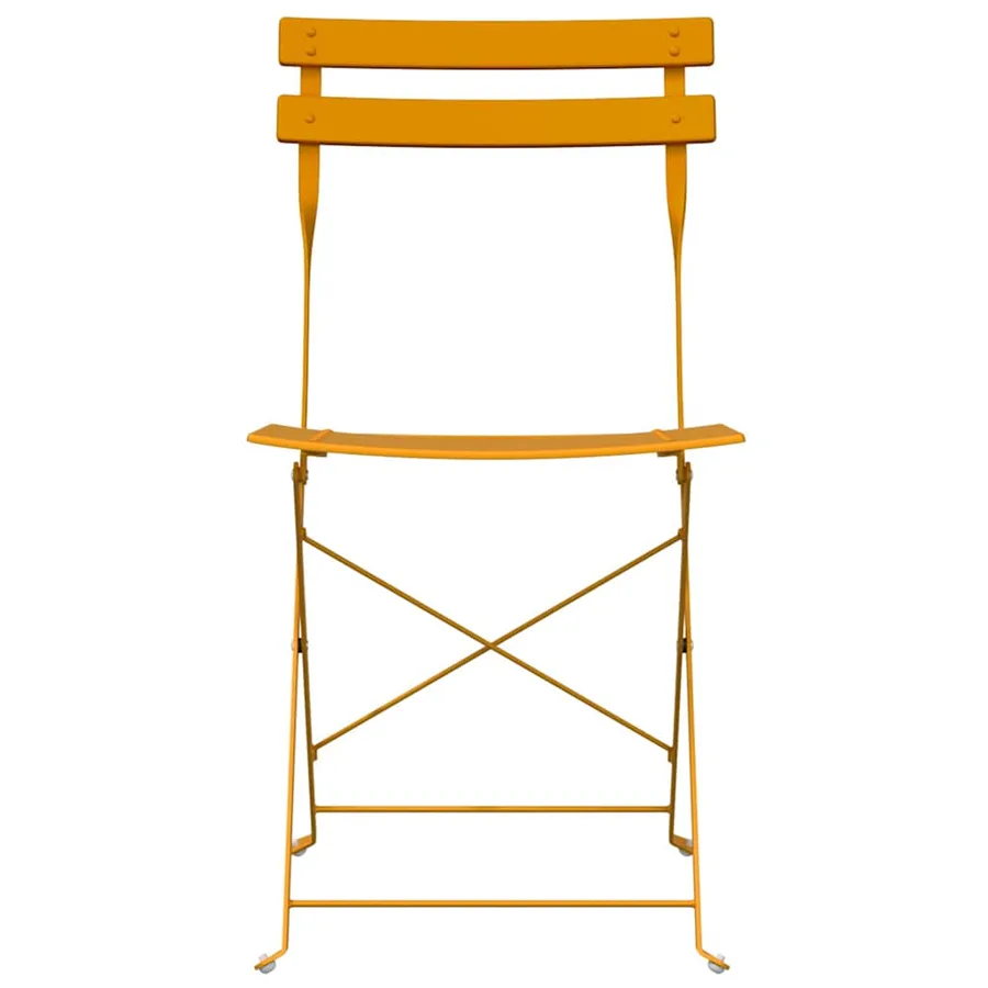 Chaise de jardin pliante 2 pcs Moutarde 42 x 46 x 82cm Métal - 5