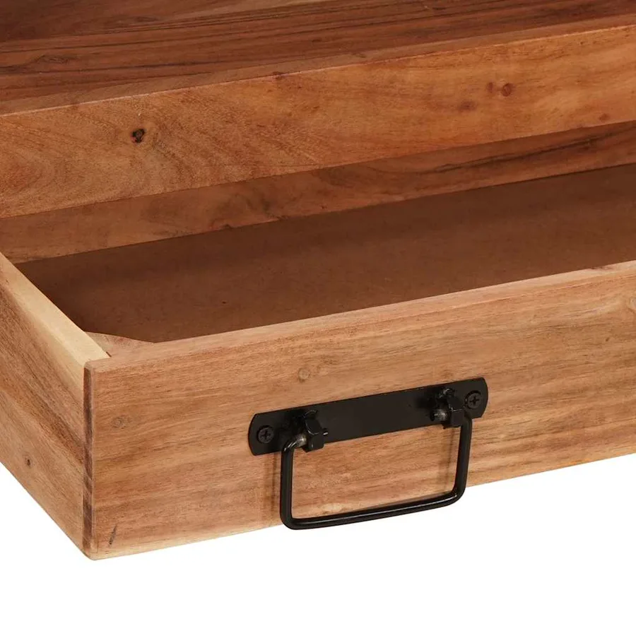 Armoire de coiffeuse avec tiroir Marron Bois d'Acacia Massif - 11