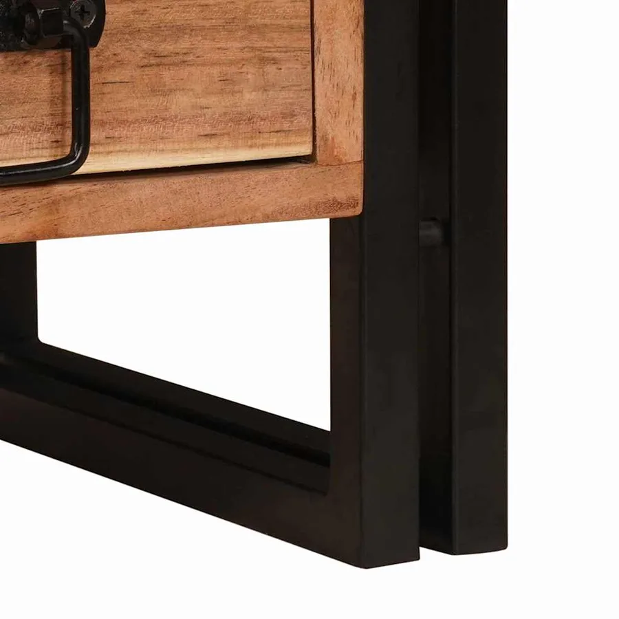 Armoire de coiffeuse avec tiroir Marron Bois d'Acacia Massif - 13