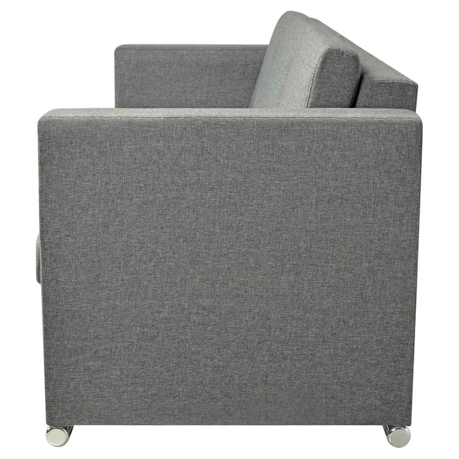 Ensemble de canapés deux pièces Tissu Gris clair - 10