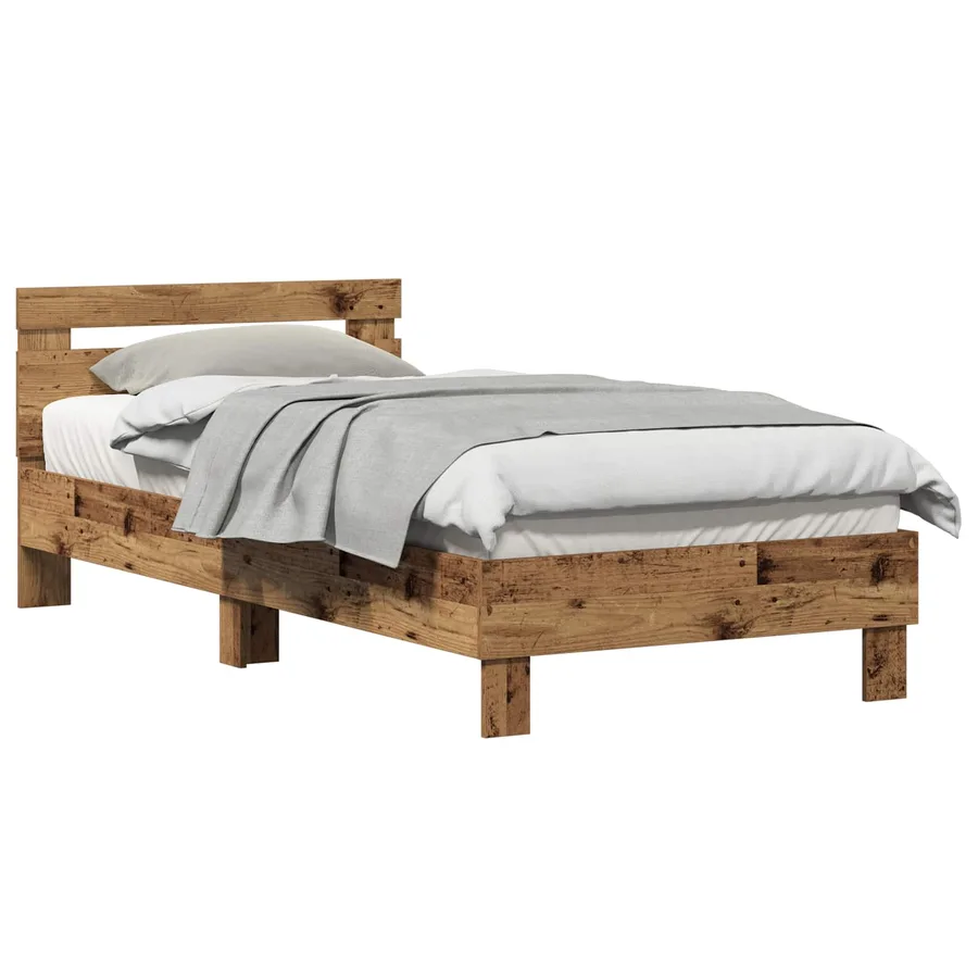 Cadre de lit Bois ancien 203 x 95 x 70 cm Bois d'ingénierie - 2