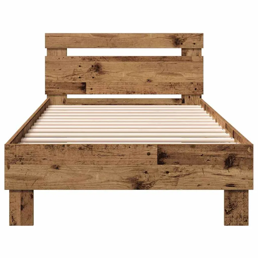 Cadre de lit Bois ancien 203 x 95 x 70 cm Bois d'ingénierie - 5