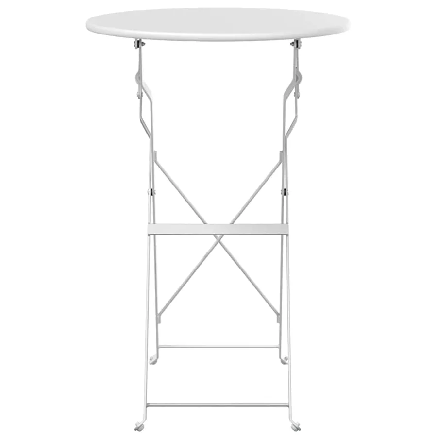 Table bistrot Blanc Ø 50 x 71 cm Acier revêtu de poudre - 4