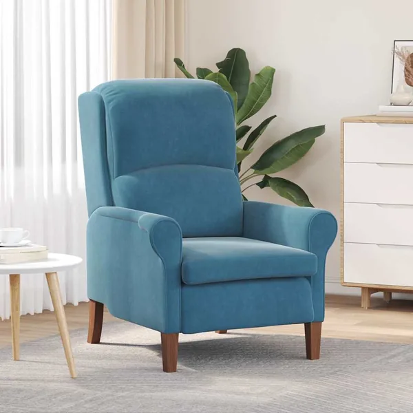 fauteuil Bleu Velours