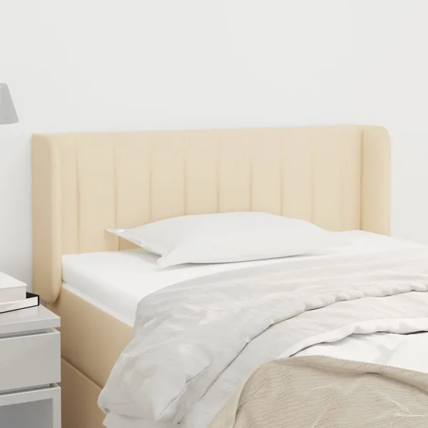 Tête de lit avec oreilles Crème 103x16x78/88 cm Tissu