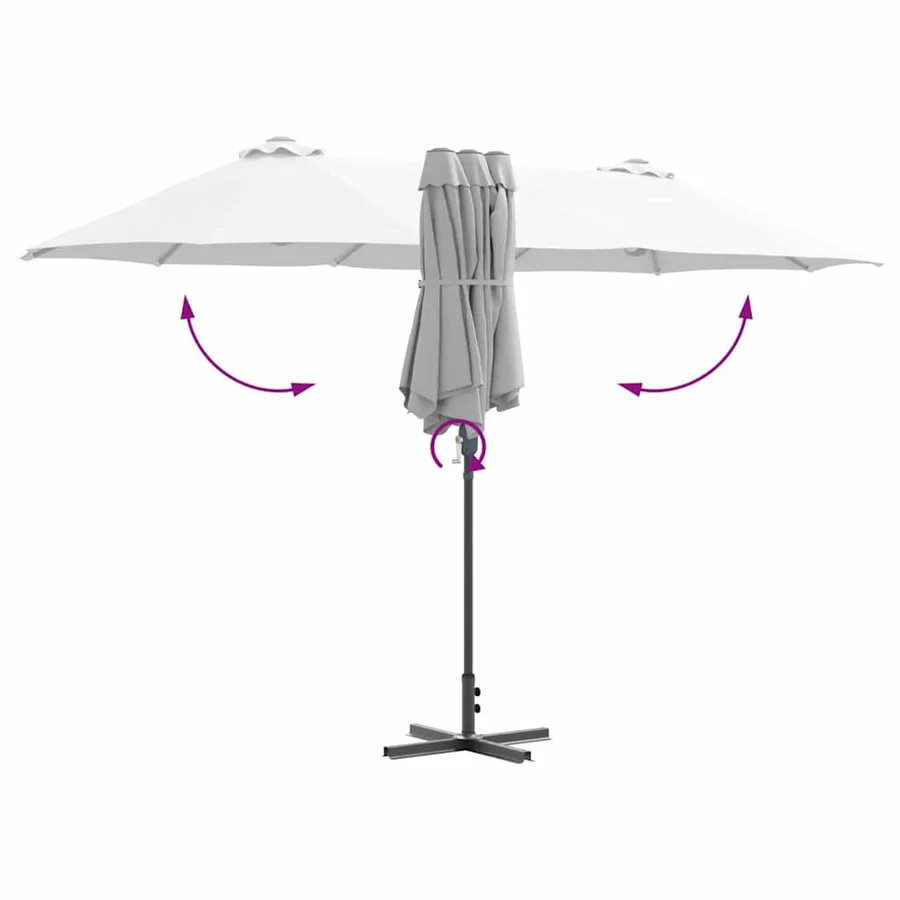 Parasol de jardin Sable 370 x 197 x 239 cm - 10