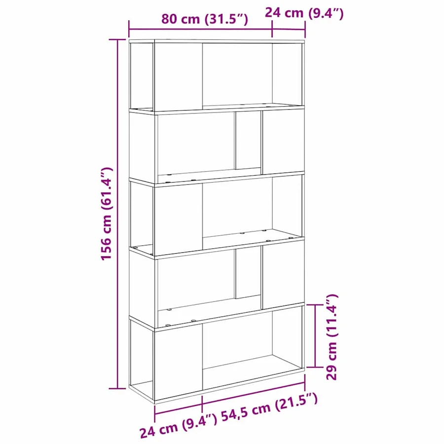 Ensemble meuble TV 80 x 24 x 156 cm Marron Bois d'ingénierie - 11