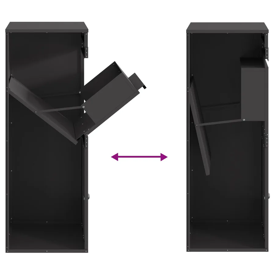 Boîte de dépôt de colis avec porte Noir 47,5 x 38 x 59 cm Acier - 8