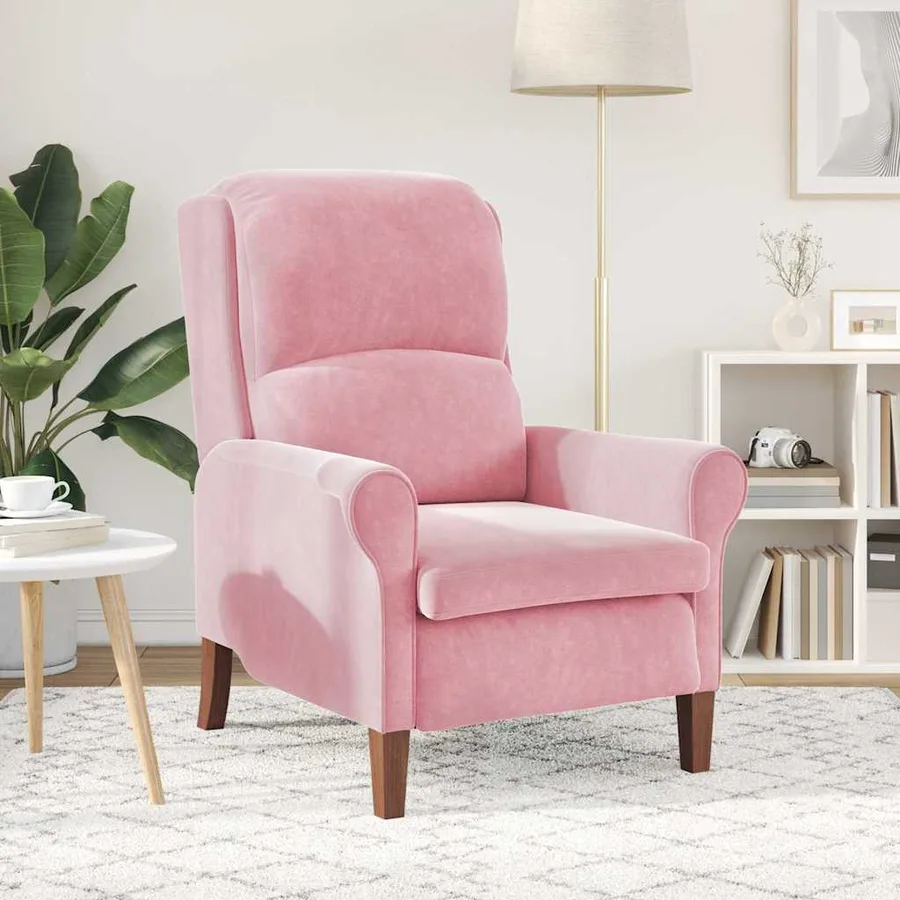 fauteuil Rose Velours - 3