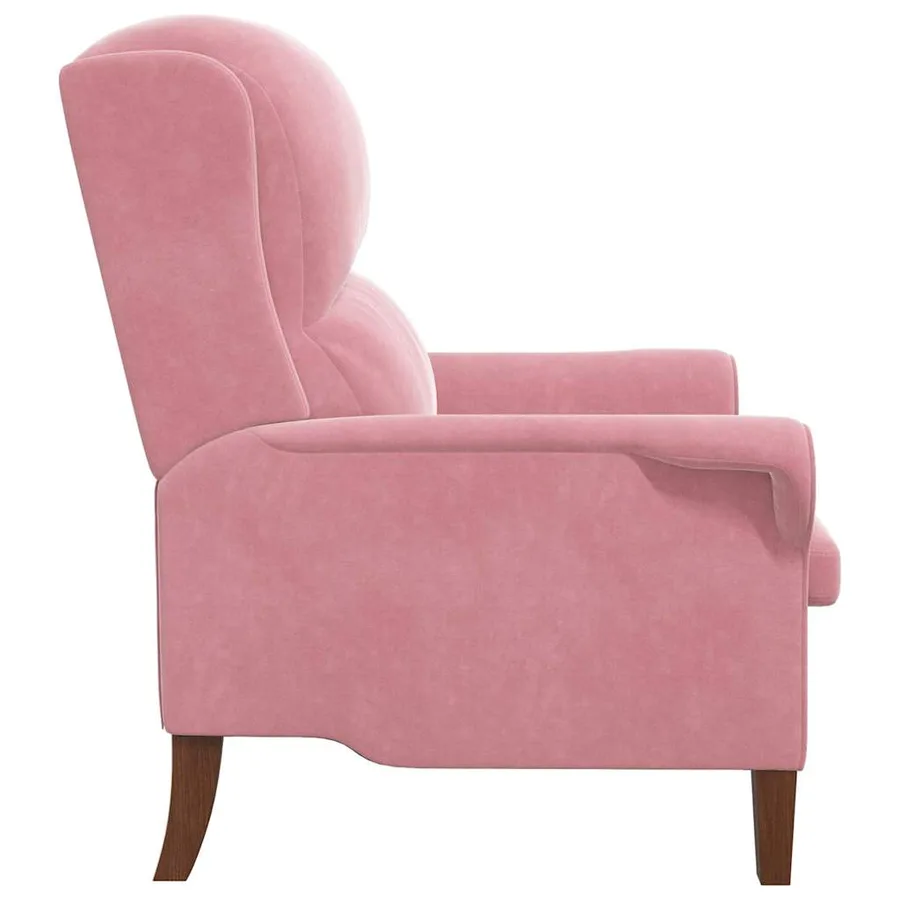fauteuil Rose Velours - 5