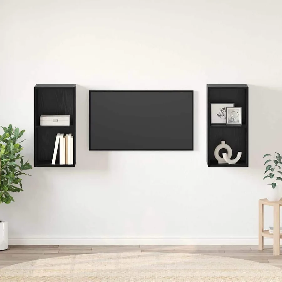 Ensemble meuble TV 2 pcs Chêne noir 37 x 37 x 72 cm