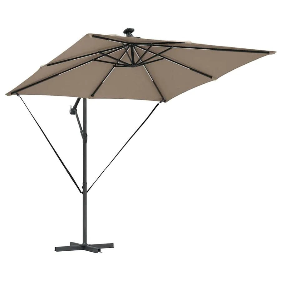 Parasol Taupe 249 x 249 x 250 cm Polyester et Aluminium - 5