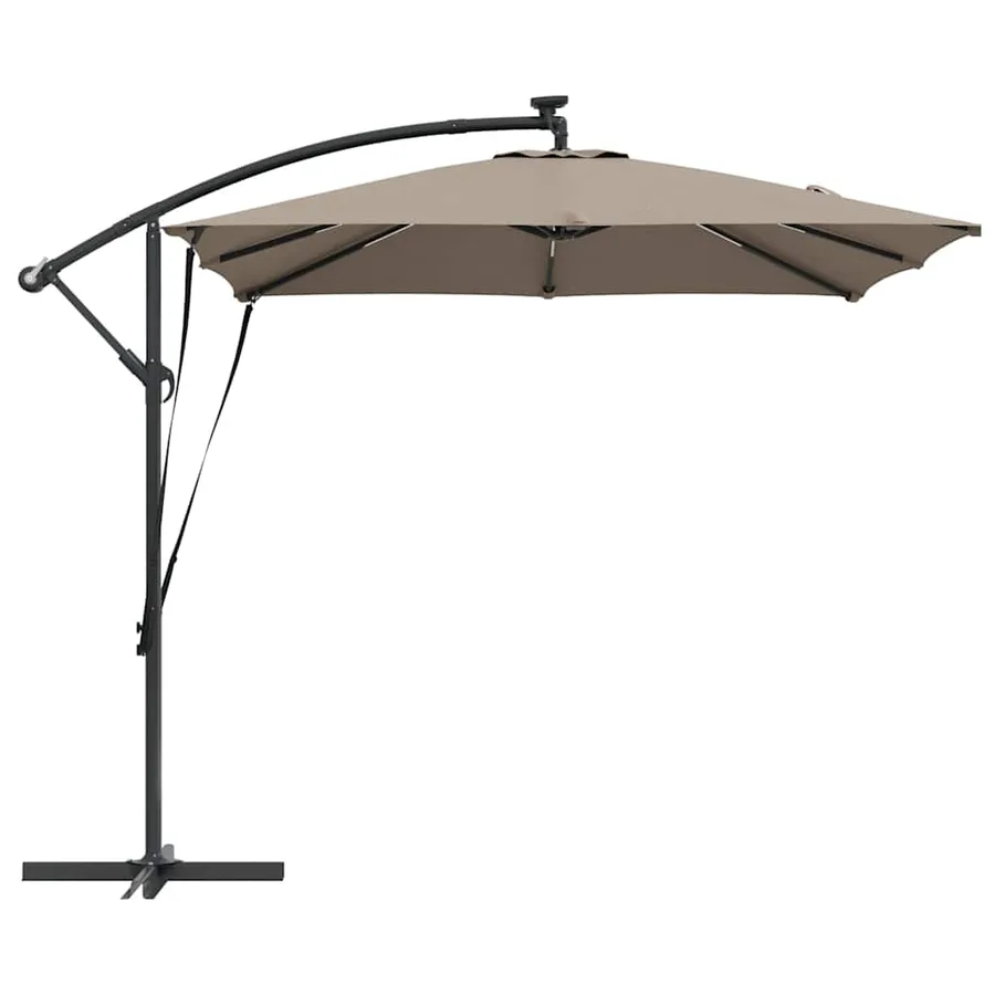 Parasol Taupe 249 x 249 x 250 cm Polyester et Aluminium - 7