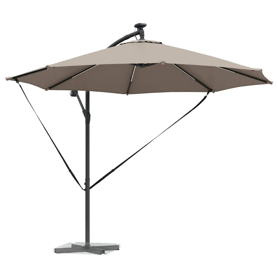 Parasol Taupe 294 x 294 x 248 cm Polyester et Aluminium - 3