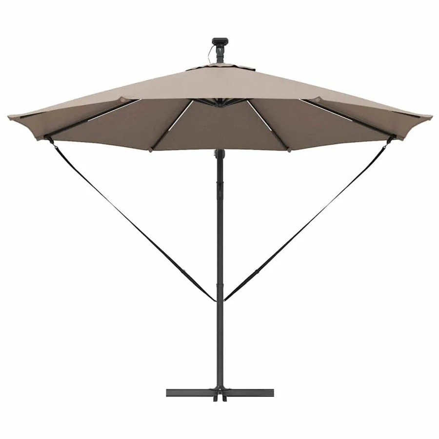 Parasol Taupe 294 x 294 x 248 cm Polyester et Aluminium - 6