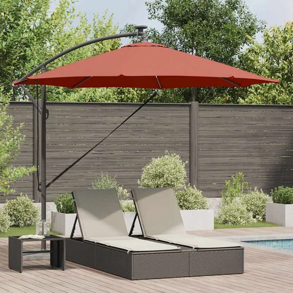 Parasol Terre cuite 294 x 294 x 248 cm Polyester et Aluminium