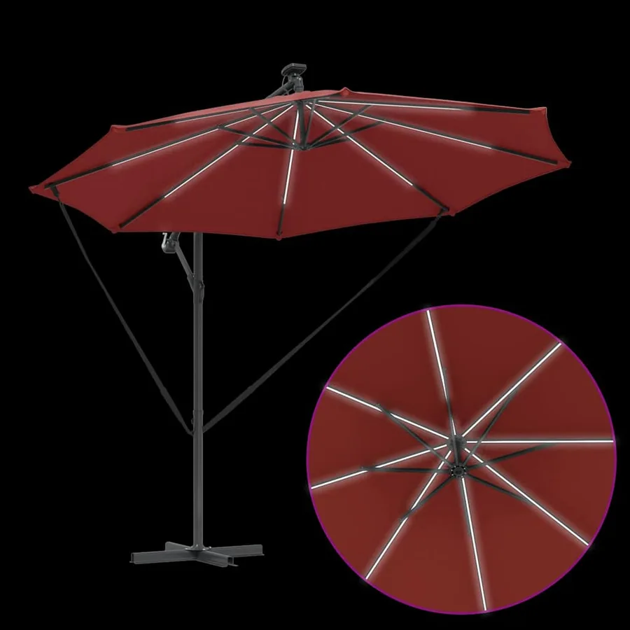 Parasol Terre cuite 294 x 294 x 248 cm Polyester et Aluminium - 11