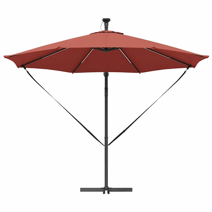 Parasol Terre cuite 294 x 294 x 248 cm Polyester et Aluminium - 6
