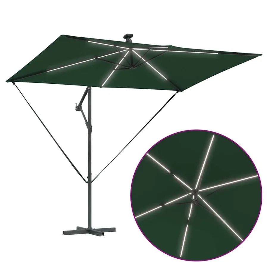 Parasol Vert 294 x 200 x 270 cm Polyester et Aluminium - 12