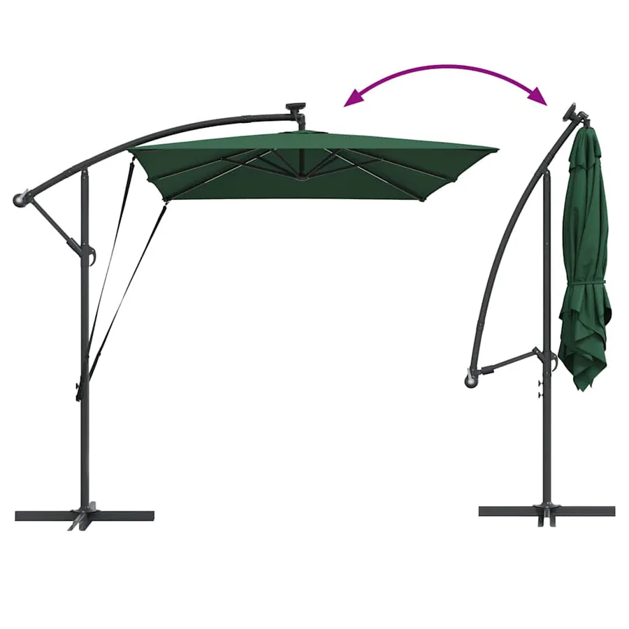 Parasol Vert 294 x 200 x 270 cm Polyester et Aluminium - 14