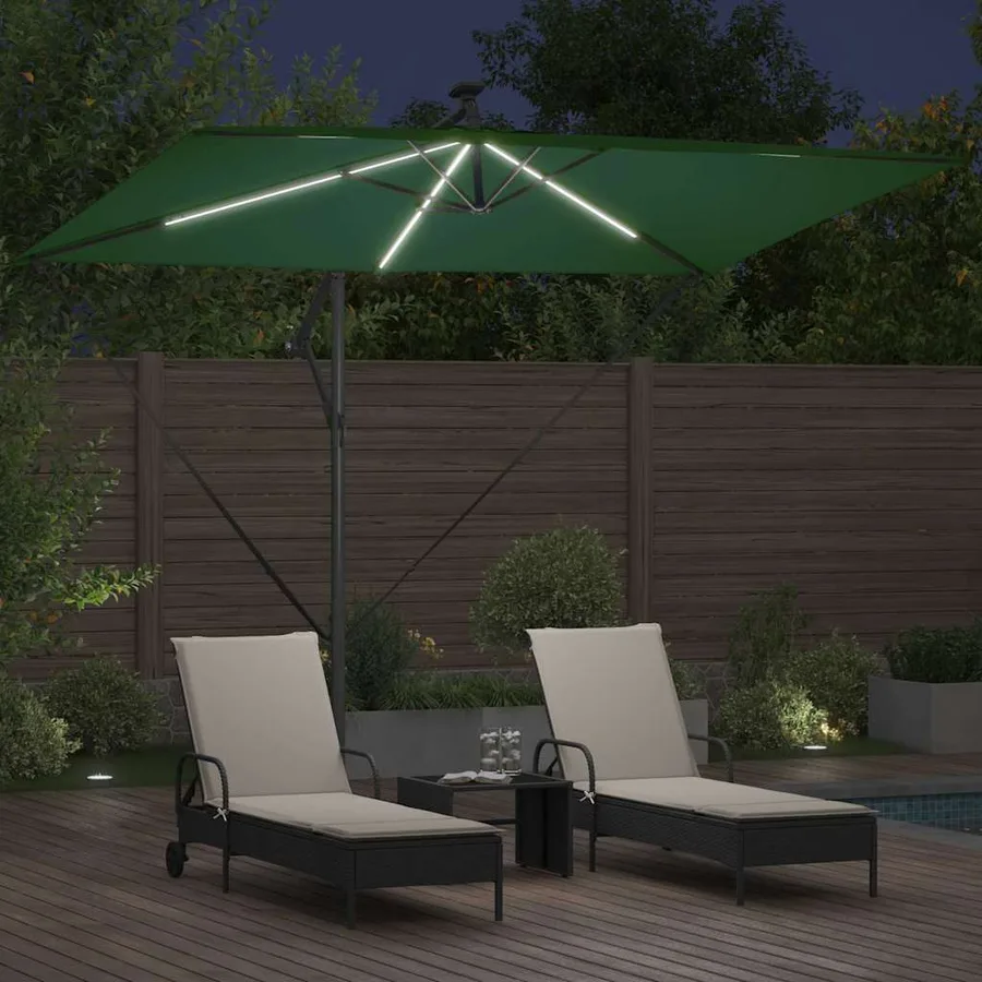 Parasol Vert 294 x 200 x 270 cm Polyester et Aluminium - 4