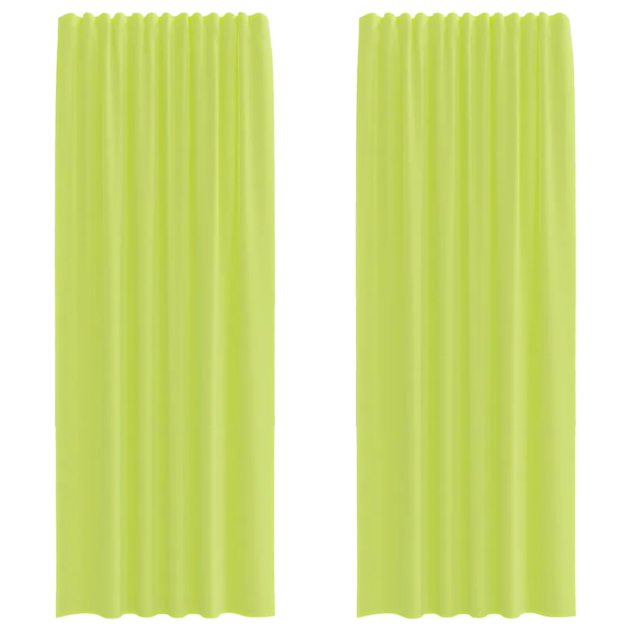 Rideaux en voile à œillets 2 pcs vert pomme - 2