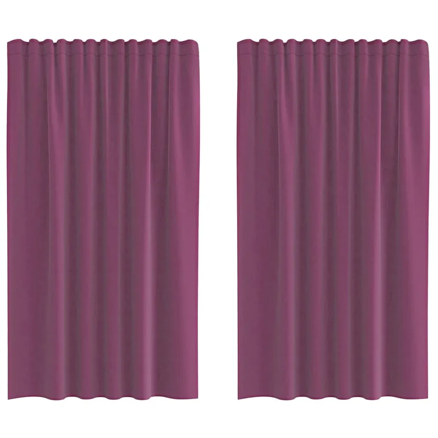 Rideaux en voile à œillets (2 pcs) violets - 2