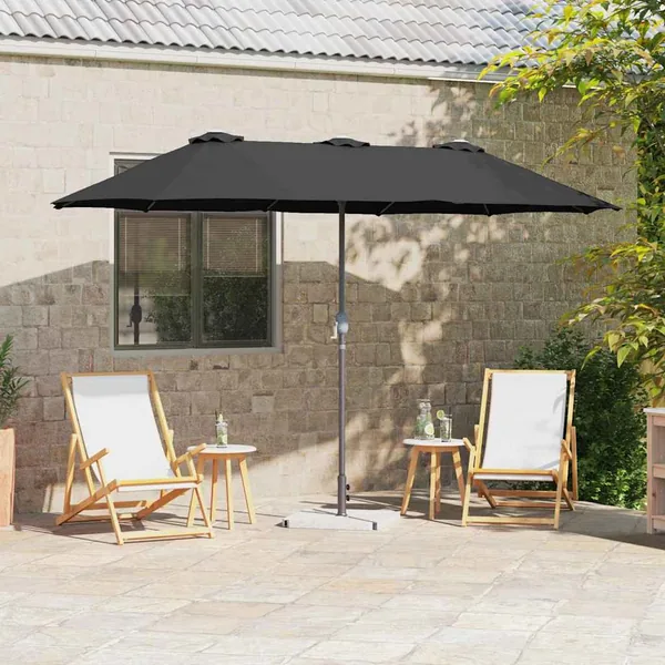 Parasol de jardin Noir 370 x 197 x 239 cm
