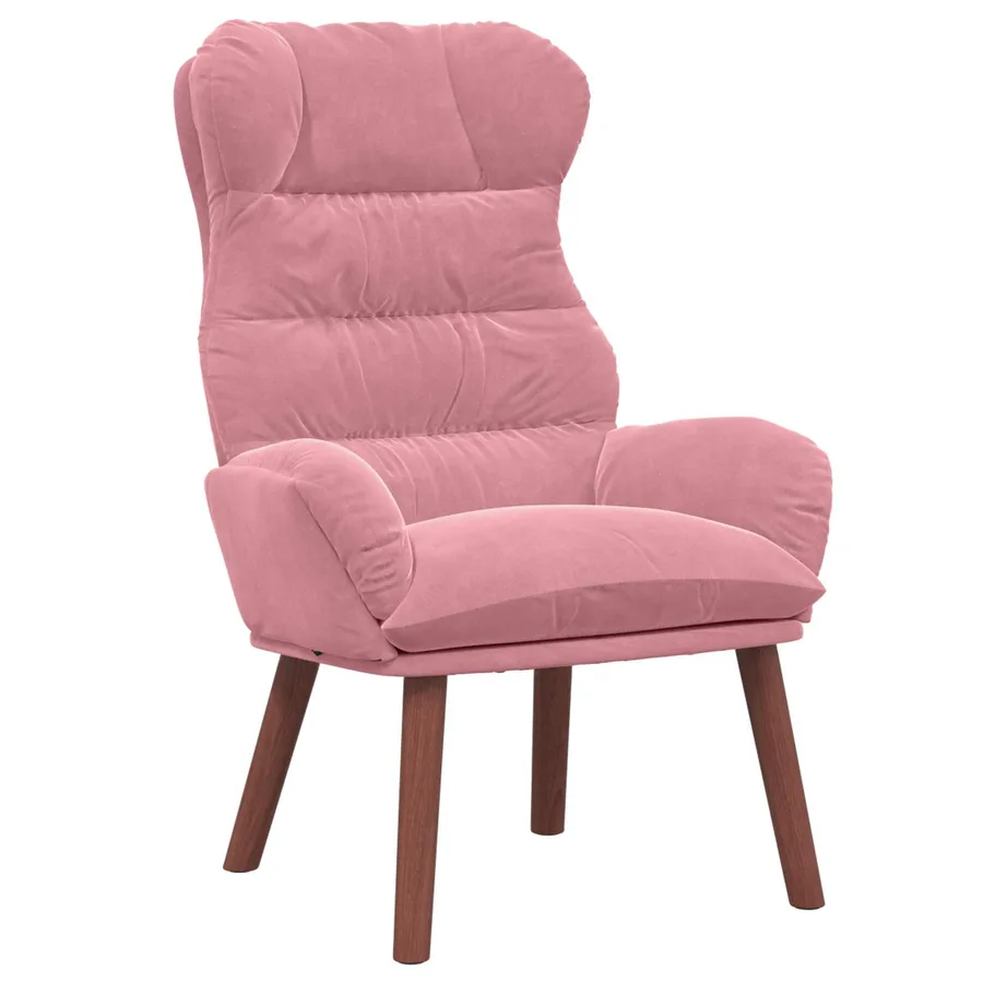 fauteuil Rose 69 x 74 x 93 cm Velours - 2