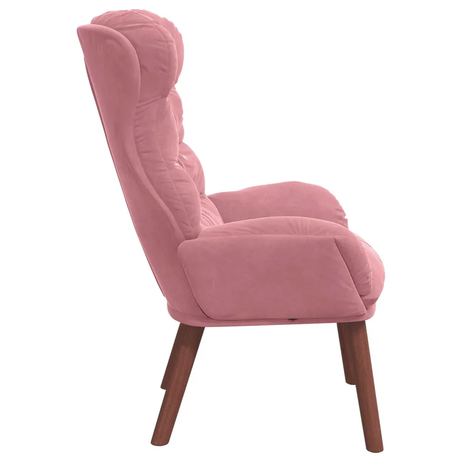 fauteuil Rose 69 x 74 x 93 cm Velours - 5