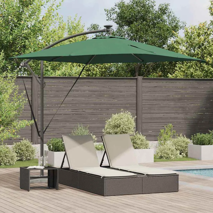 Parasol Vert 249 x 249 x 250 cm Polyester et Aluminium