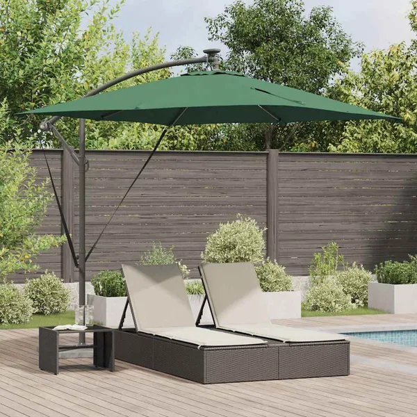 Parasol Vert 249 x 249 x 250 cm Polyester et Aluminium