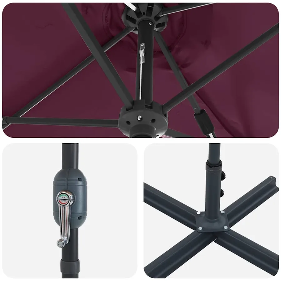 Parasol de jardin Bordeaux 370 x 197 x 239 cm - 9