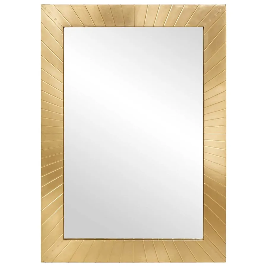 Miroir de salle de bain Montage mural Doré 50 x 2,5 x 70 cm - 2