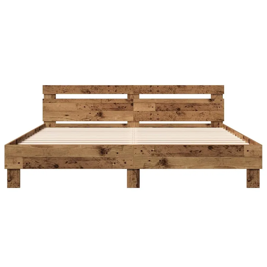 Cadre de lit Bois ancien 203 x 185 x 70 cm Bois d'ingénierie - 5