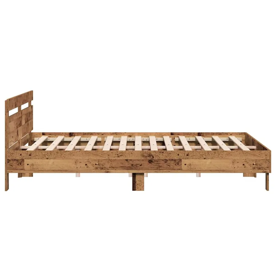 Cadre de lit Bois ancien 203 x 185 x 70 cm Bois d'ingénierie - 6