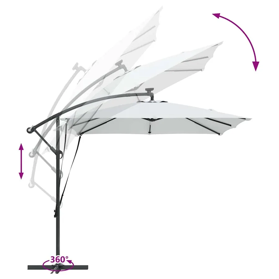 Parasol Sable 249 x 249 x 250 cm Polyester et Aluminium - 13