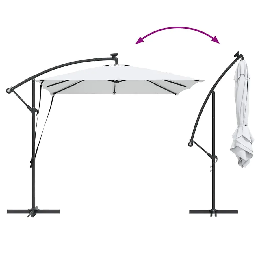 Parasol Sable 249 x 249 x 250 cm Polyester et Aluminium - 14