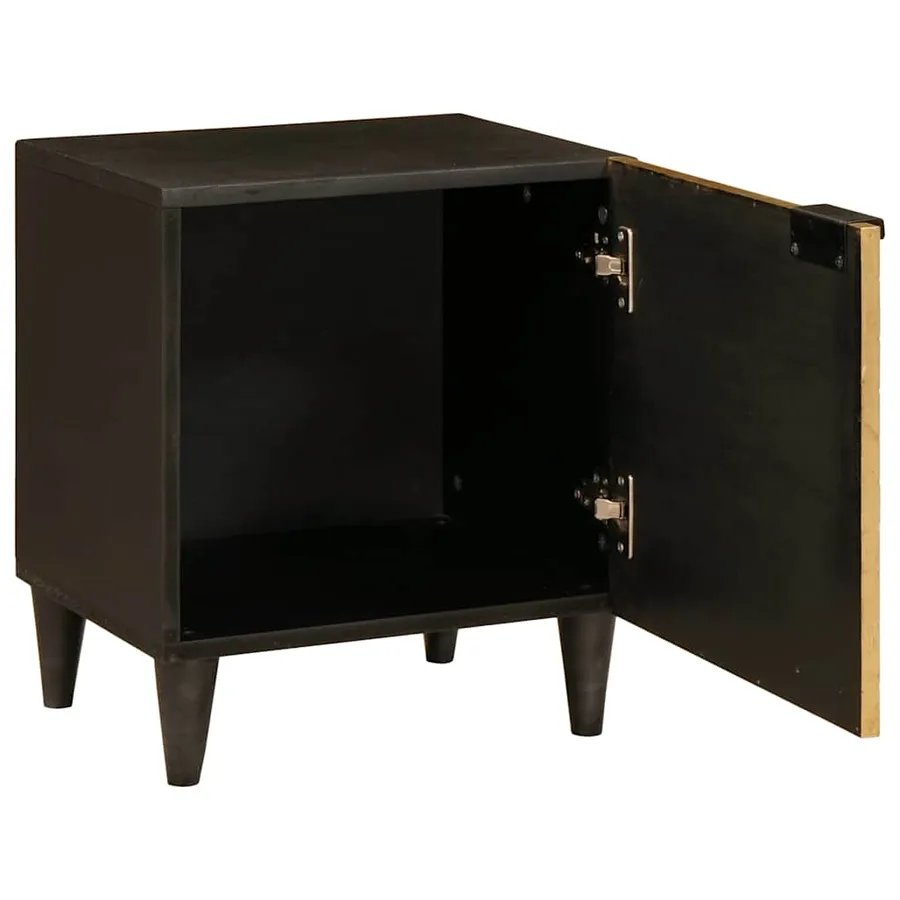Table de chevet 2 pcs Noir et or 40 x 33 x 46 cm - 3