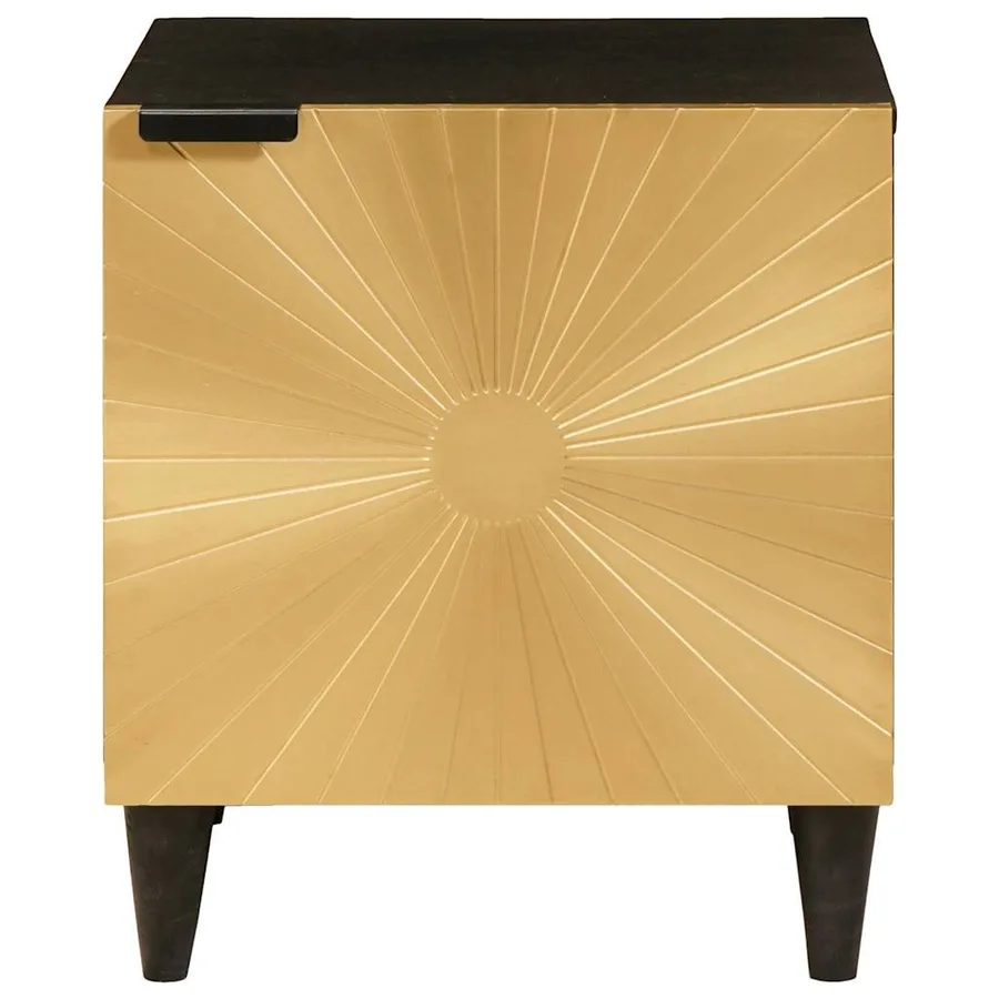 Table de chevet 2 pcs Noir et or 40 x 33 x 46 cm - 4